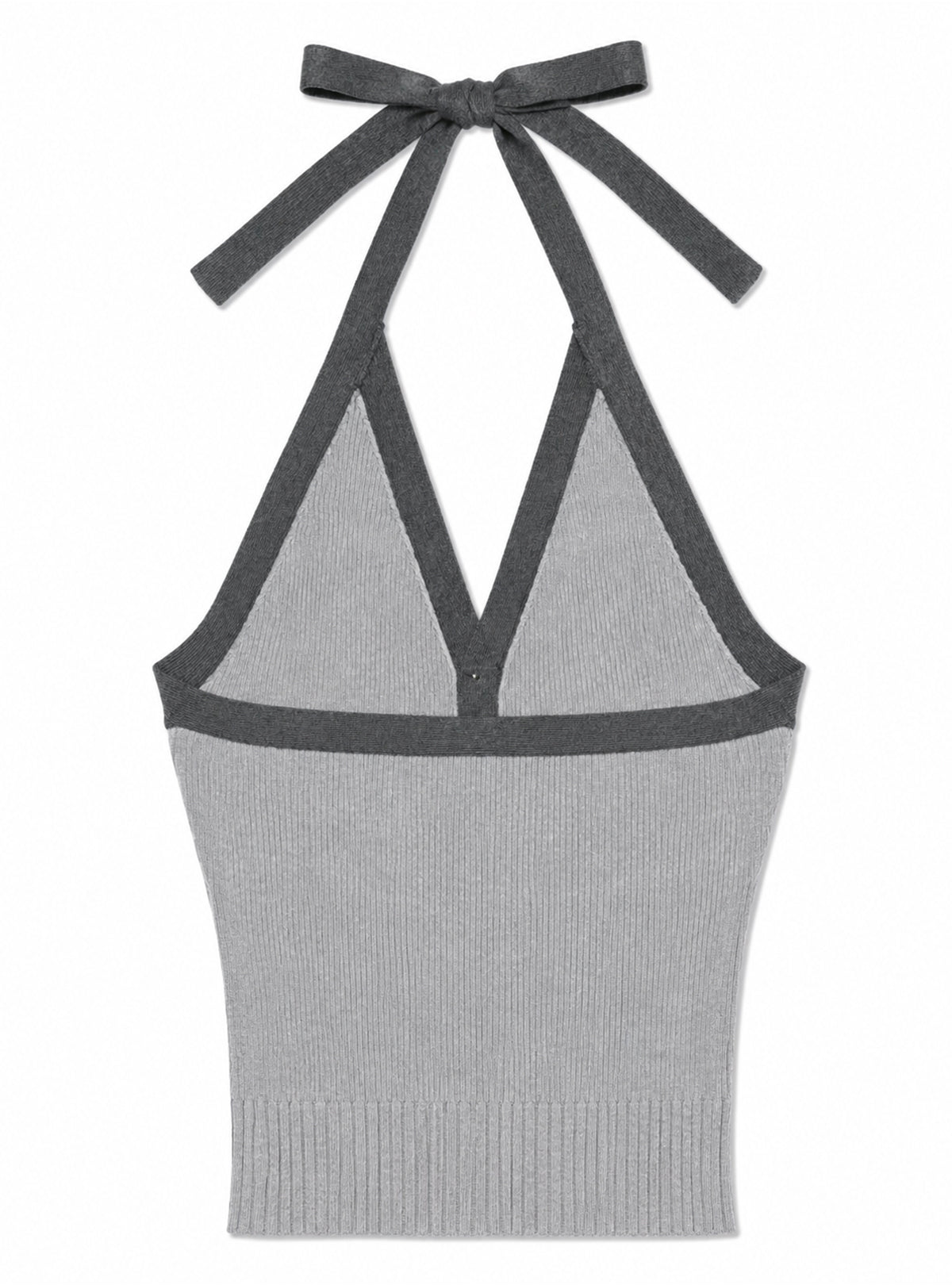 Contrast Halter Knit Vest