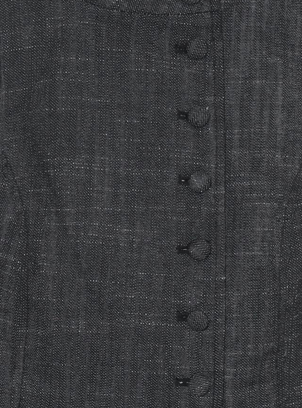 Covered Button Stand Neck Vest