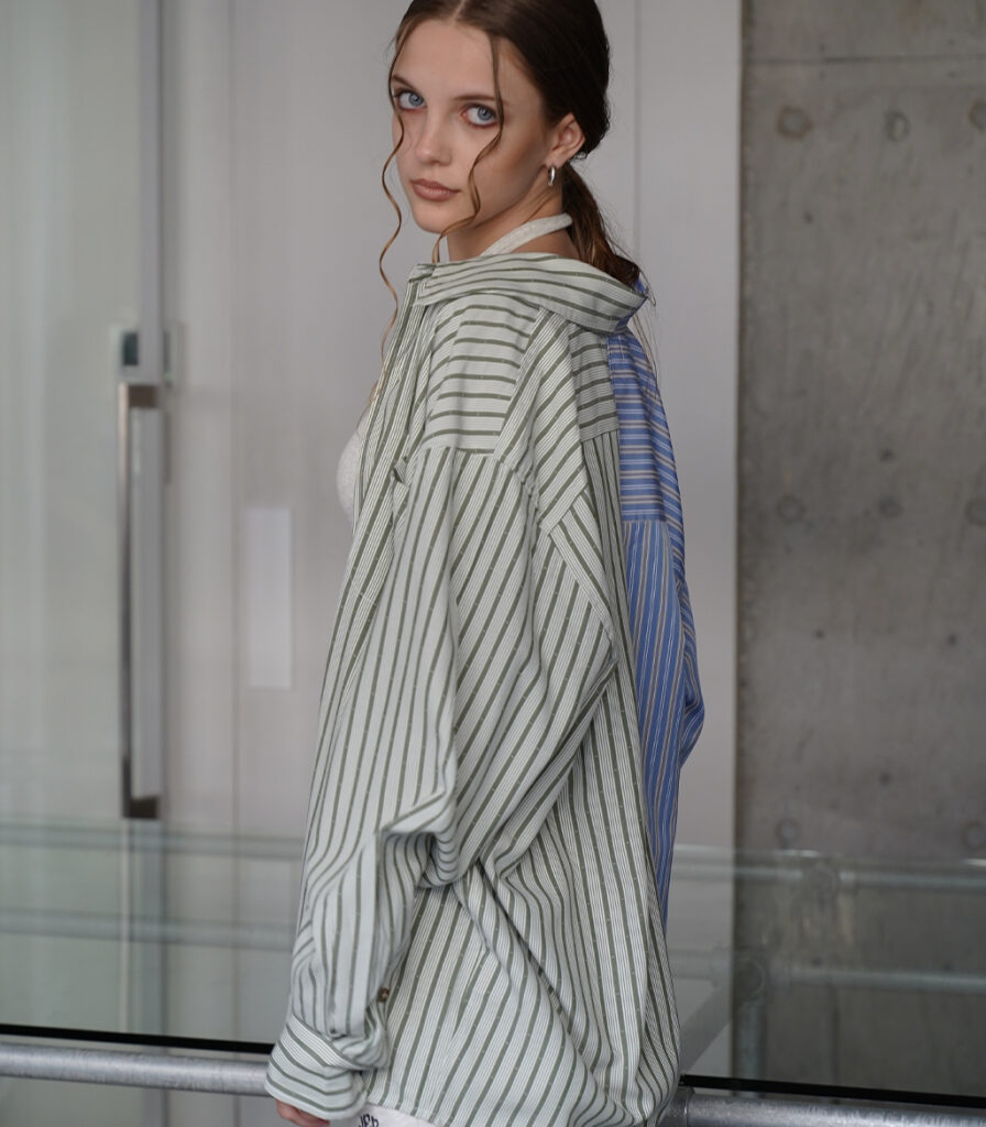 Striped Switching Over Shirt | Juemi(ジュエミ)公式通販サイト