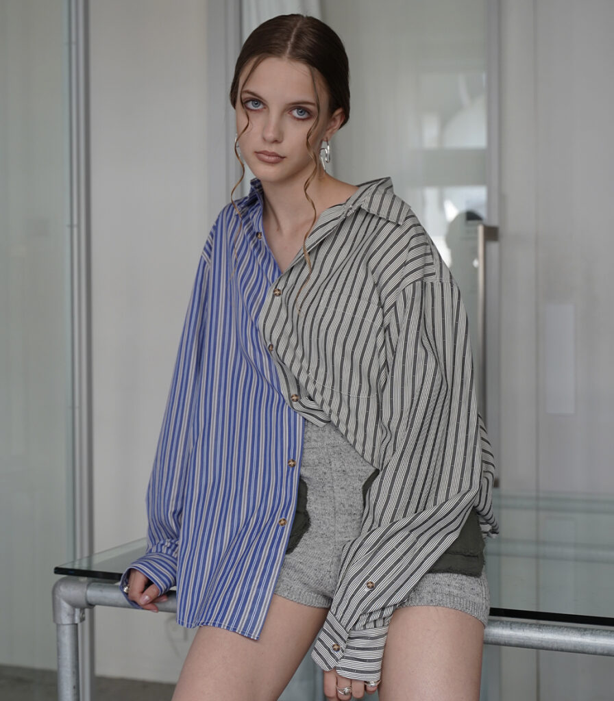 Striped Switching Over Shirt | Juemi(ジュエミ)公式通販サイト