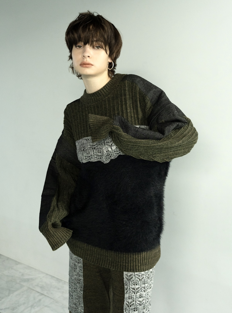 Combination Knit Tops